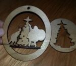 Laser Cut Xmas Tree Santa Kangaroo Free Vector