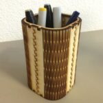 Laser Cut FlexiRoast Wooden Pen Stand