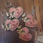 Keychains For Your Loved Ones Lasercut Free Vector