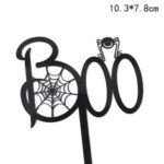 Laser Cut Halloween Cake Topper Boo Sign Spider Webs Halloween Decorations
