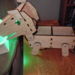 Laser Cut Wooden Dog Lamp Free Vector