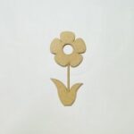 Laser Cut Flower Wood Blank Cutout Free Vector