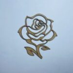 Laser Cut Rose Wood Cutout Shape Blank Free Vector