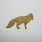 Laser Cut Arctic Fox Shape Wood Cutout Free Vector