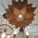 Chandelier Lotus Pendant Lamp Laser Cut Template DXF File