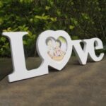 Laser Cut Love Design Photo Frame Free Vector