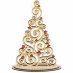 Plywood Christmas Tree On Stand Laser Cut Cnc Template Free Vector