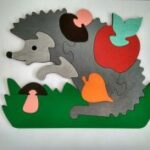 Laser Cut Hedgehog Jigsaw Puzzle Game For Kids Free Vector