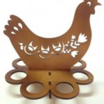 Easter Egg Tray Holder Stand Chicken Laser Cut Free Vector