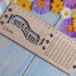 Laser Cut Multiplication Ruler Free Vector