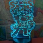 Laser Cut Brawl Stars Nightlight 3D Illusion Lamp Free Vector