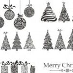 Merry Christmas Set Free Vector