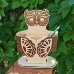 Laser Cut Owl Pen Holder Desk Organizer Free Vector