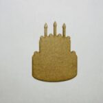 Laser Cut Unfinished Wood Birthday Cake Shape Craft Free Vector