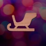 Laser Cut Sleigh Wood Cutout Unfinished Wooden Sleigh Shape Free Vector