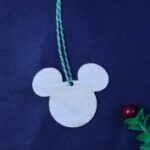 Laser Cut Mickey Mouse Christmas Ornament Wood Blank Free Vector