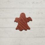 Laser Cut Ghost Shape Halloween Blank Wooden Cutout Free Vector