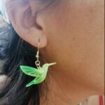 Laser Cut Hummingbird Earrings