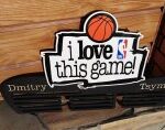 Laser Cut NBA I Love This Game Basketball Medal Hanger Free Vector