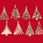 Laser Cut Wooden Christmas Tree Decorations Crafts Free Vector