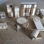 Laser Cut Wooden Dollhouse Furniture Set DXF File