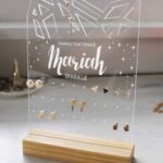 Laser Cut Sparkle Personalized Jewelry Stand Free Vector