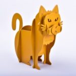 Laser Cut Cat Remote Control Holder Free Vector