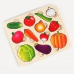 Laser Cut Vegetables Learning Puzzle For Kids Free Vector