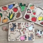 Laser Cut Wooden Farm Peg Puzzle Kids Puzzle Game Free Vector
