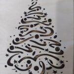 Laser Cut Christmas Tree Pattern Free Vector