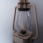 Laser Cut Classic Lantern Nightlight Table Lamp Free Vector