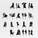 Laser Cut Wedding Cake Topper Bride Groom Free Vector
