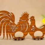 Laser Cut Chicken Egg Holder 3mm Free Vector