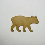 Laser Cut Bear Cub Wood Cutout Shape Free Vector