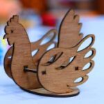 Laser Cut Wooden Easter Chicken 3mm Free Vector