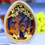 Laser Cut Layered Easter Egg 3mm Free Vector