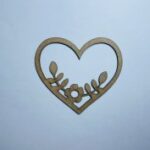 Laser Cut Unfinished Wood Growing Heart Shape Craft Free Vector