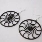 Laser Cut Large Circular Earrings Free Vector
