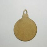 Laser Cut Wooden Christmas Round Bauble Craft Blank Free Vector