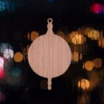 Laser Cut Wooden Christmas Bauble For Crafts And Decoration Free Vector