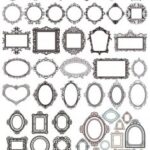 Decor Mirror Frame Set Free Vector