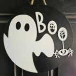 Laser Cut Halloween Boo Ghost Door Hanger