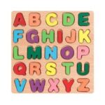 Laser Cut Wooden Alphabet for Kids ABC Puzzle Board