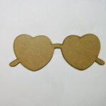 Laser Cut Heart Glasses Cutout Free Vector