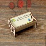 Laser Cut Wooden Business Card Holder Free Vector