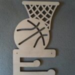 Laser Cut Medal Hanger for Basketball Players Plywood 6 8mm Free Vector