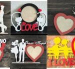 Valentine February 14 Laser Cut CNC Frames Free Vector