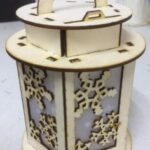 Laser Cut Snowflake Pattern Lantern Template SVG File