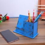 Laser Cut Phone And Pen Stand DXF File