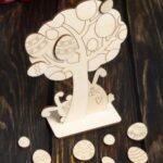 Laser Cut Wooden Easter Tree Decoration Wooden Easter Eggs Free Vector